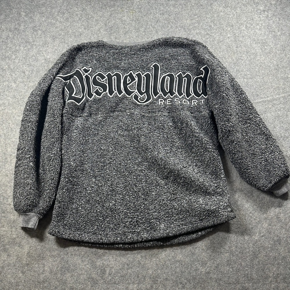 Disney Spirit Jersey Pullover Small Charcoal Gray Sherpa Disneyland Resort S